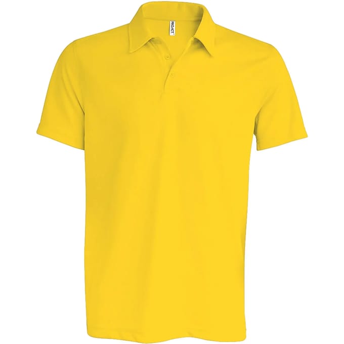 Herensportpolo 'Proact' met korte mouwen True Yellow - L