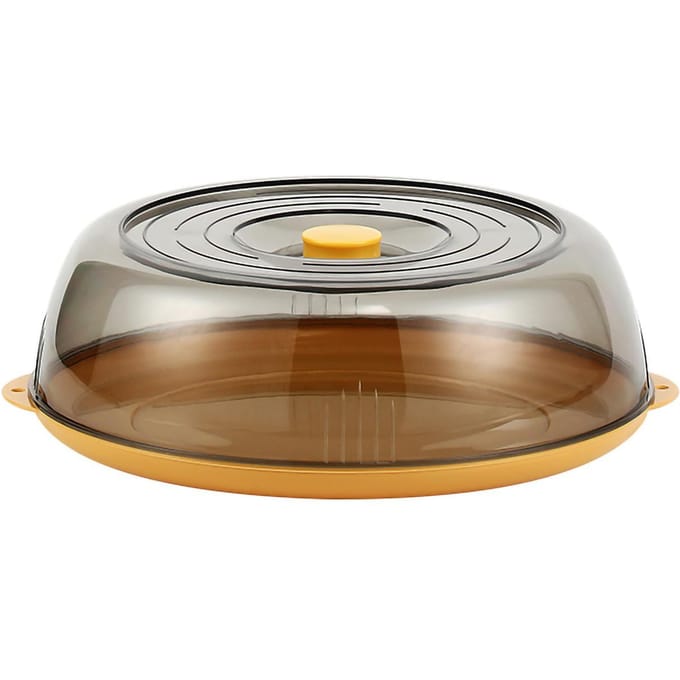 Magnetron Bordaafdekking Transparant Magnetron Deksel Stapelbare Voedselbewaarafdekking voor KeukenGeel