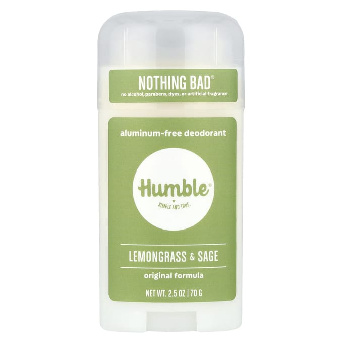 Humble Brands, Aluminum-Free Deodorant, Lemongrass and Sage, 2.5 oz (70 g) white