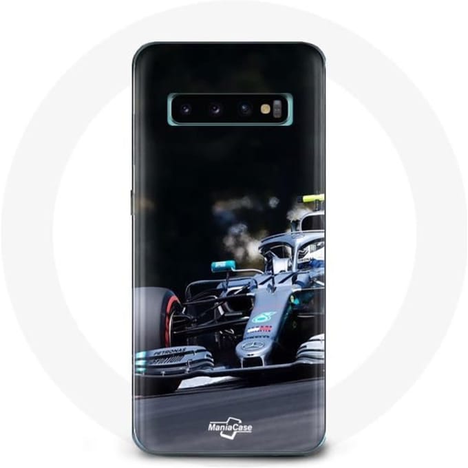 Coque pour Samsung Galaxy S10 plus Formule 1 Valtteri Bottas Pilote automobile F1 Noir