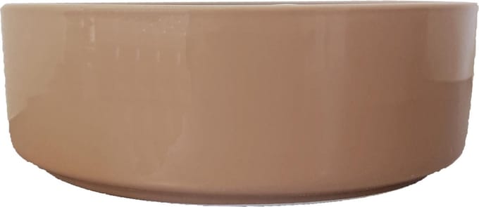 Hondeneetbak steen 19 cm beige/blauw