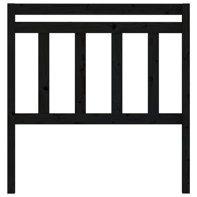 vidaXL - Hoofdbord - 81x4x100 - cm - massief - grenenhout - zwart