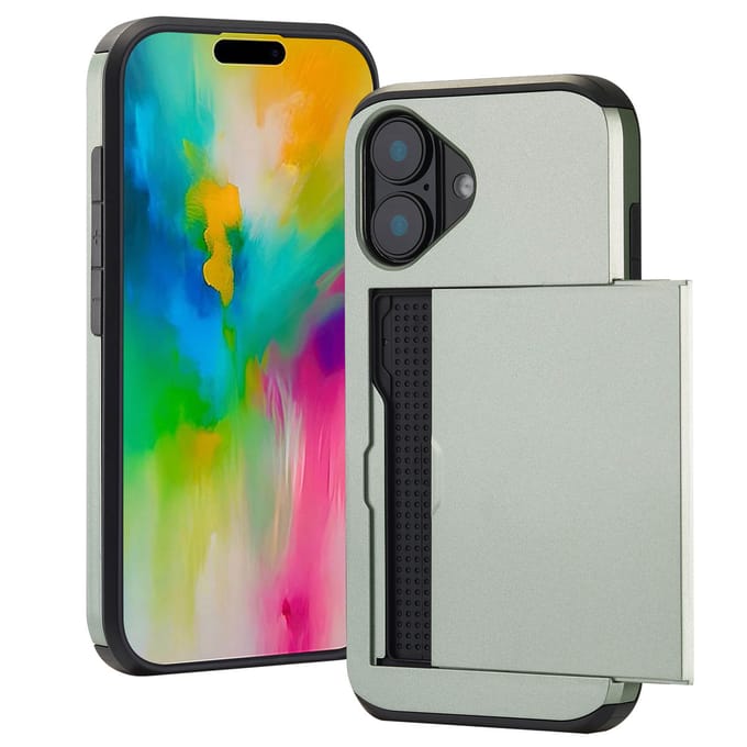 imoshion Hoesje met Pasjeshouder - Geschikt voor Apple iPhone 16 - Groen