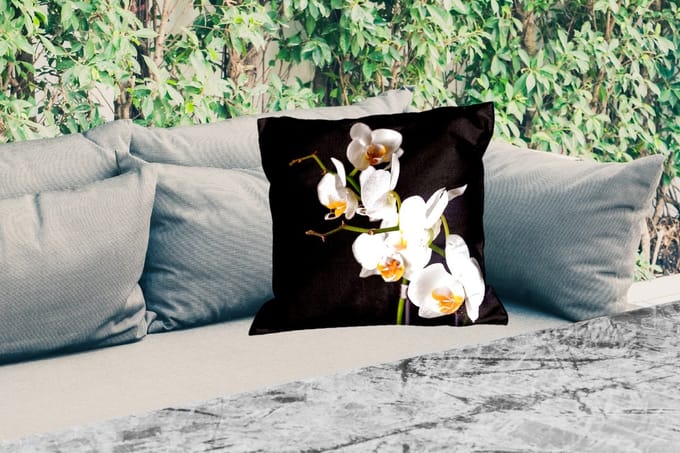 Buitenkussen Weerbestendig - Orchidee - Bloemen - Planten - Botanisch - 50x50 cm