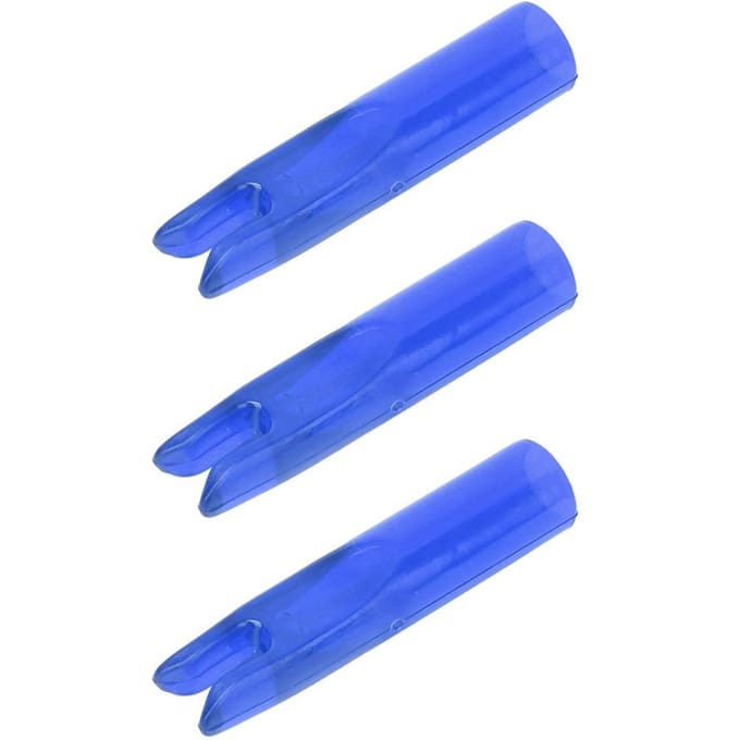 50 stuks Draagbare Plastic Boog Pijl Nok Inzetstuk Staart Boogschietaccessoire voor 6mm Schachtblauw