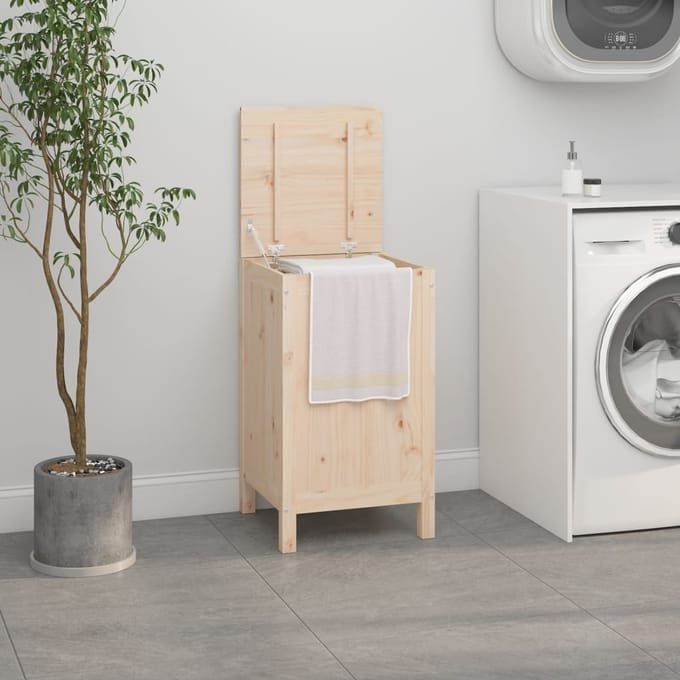 vidaXL - Wasmand - 44x44x76 - cm - massief - grenenhout