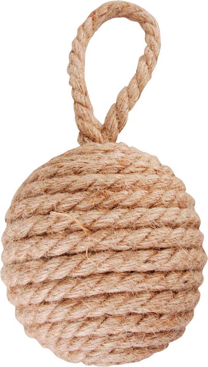 Esschert design deurstopper knoop - 1.7 kilo - bruin - jute - 14 x 14 cm