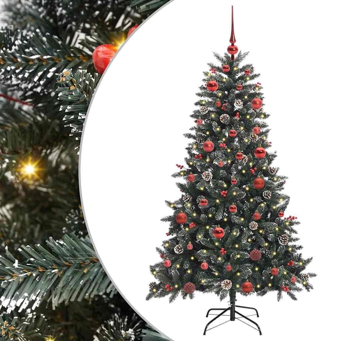 vidaXL - Kunstkerstboom - Groen - 150 - cm - PVC - en - Plastic - en - Staal