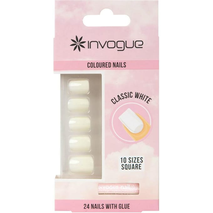 Invogue Classic White Nails 1 st
