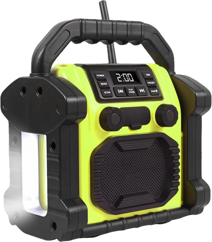 Unyqoos® Draagbare Bluetooth-luidspreker met krachtige batterij en LED-verlichting voor buitengebruik