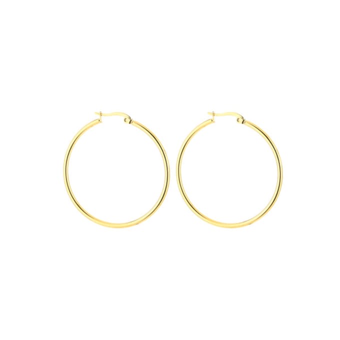 Bijoutheek Oorringen (40mm x 2mm) Gold