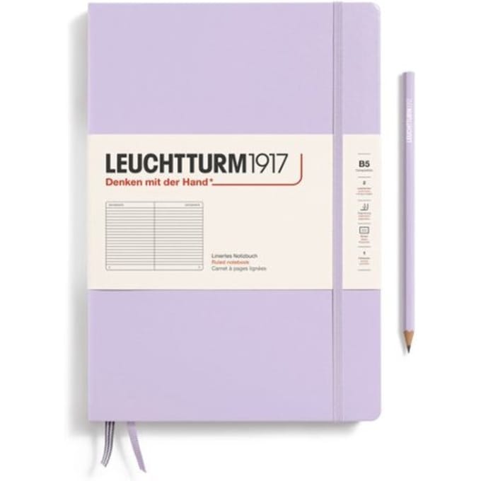 Leuchtturm 1917 notitieboek, hardcover, composition (b5), gelinieerd, lila