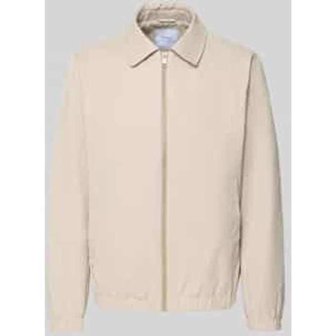Regular fit jack met platte kraag