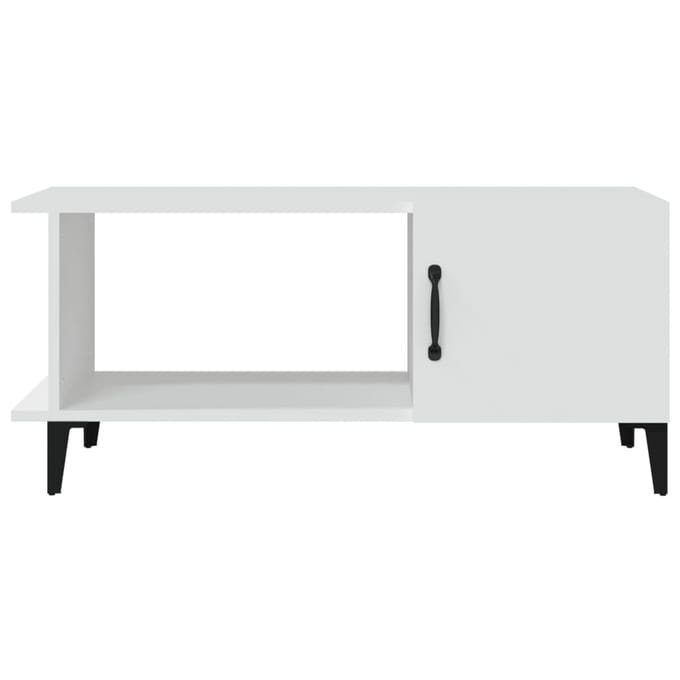 vidaXL - Salontafel - 90x50x40 - cm - bewerkt - hout - wit
