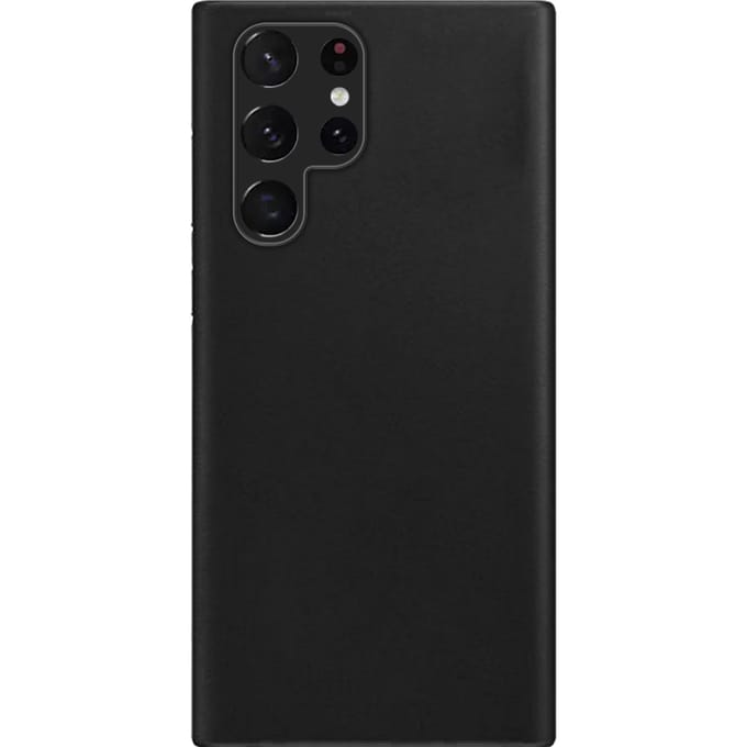 Samsung Galaxy S22 Ultra Siliconen Back Cover - Zwart