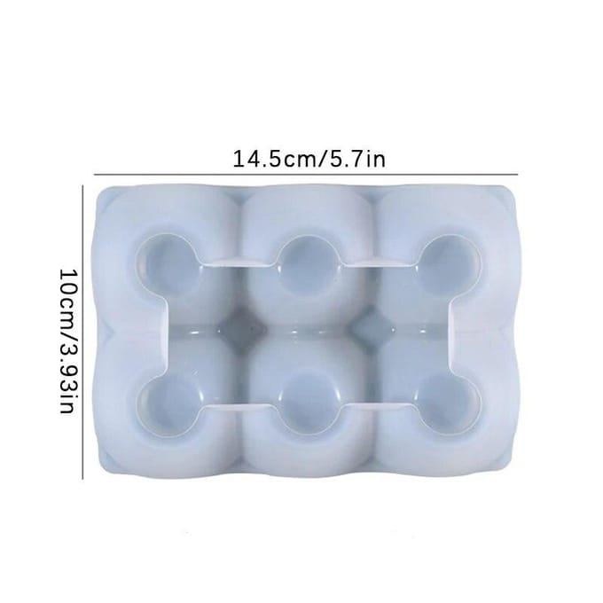 Support de stockage d'œufs à 6 compartiments, moule en Silicone, trous d'œufs, plateau de support, boîte de conteneur, moule époxy, bricolage artisanal white