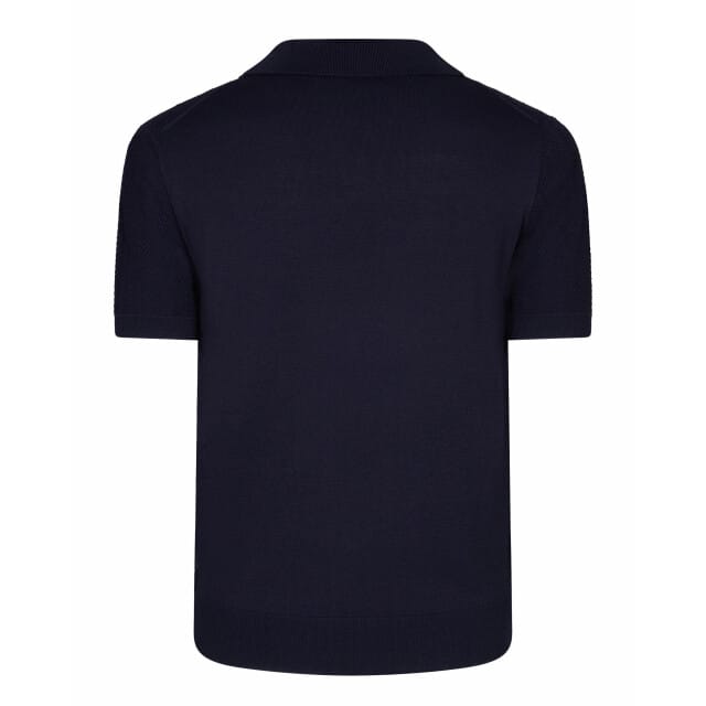 Cavallaro Napoli Polo Mironi Herringbone Texture Donker Blauw / male