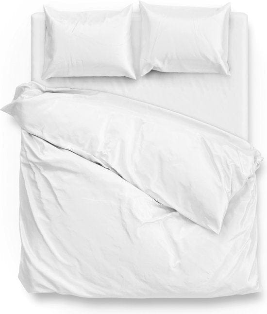 ZoHome Satinado Dekbedovertrek - Tweepersoons - 200x200/220 cm - White