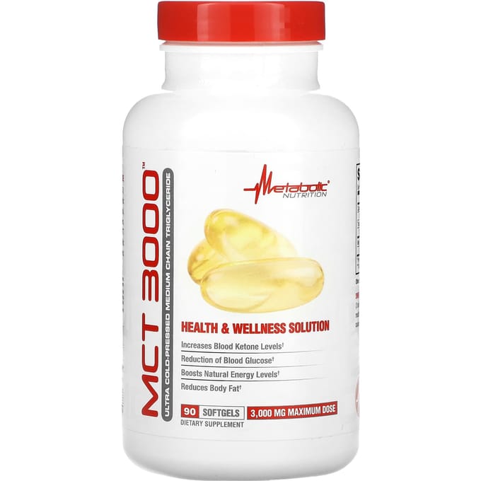 Metabolic Nutrition, MCT 3000, 1.000mg, 90 zachte capsules