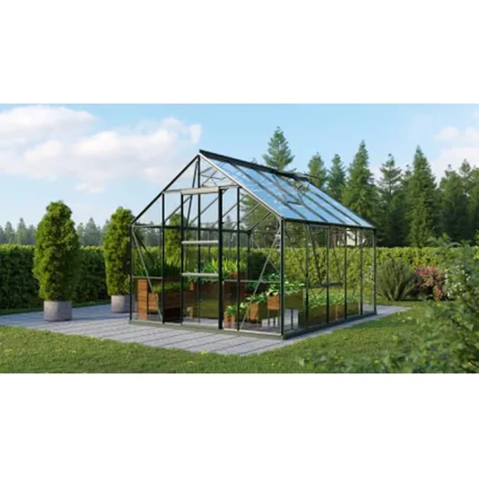 Vitavia Kweekkas Meridian 1 8300 - Veiligheidsglas 3mm - Smaragd - 257x321x232cm