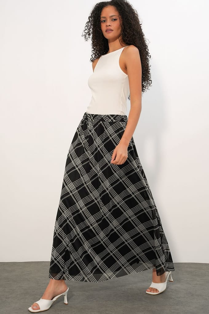 Bloemen Hoge Taille Maxi Rok