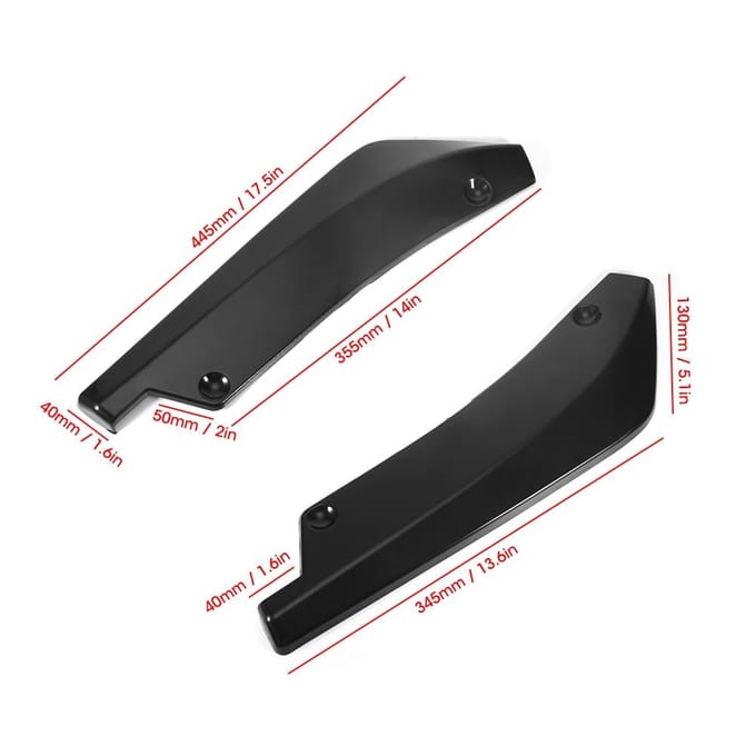 Set Achterbumper Lip Spoiler Diffusers Anti-Kras Beschermer Universele Auto Exterieur Onderdelen gray