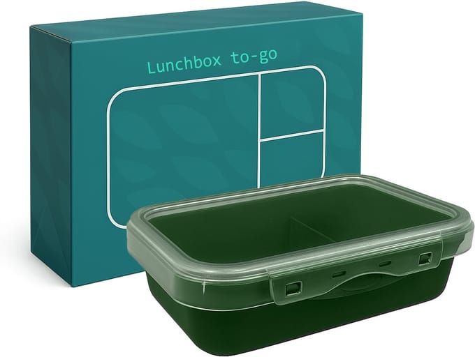 Köpke Broodtrommel - Lunchbox - Rechthoekig - Donkergroen - Transparant