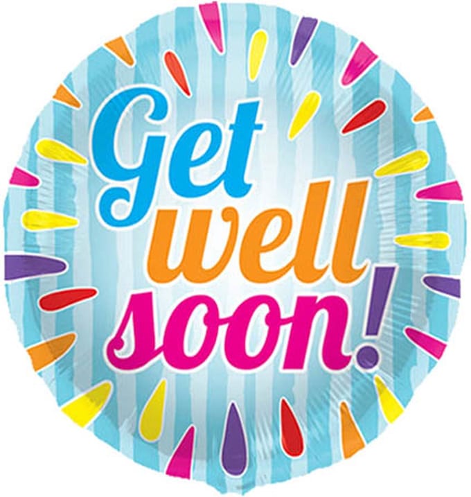 Folieballon Get Well Soon Meerkleurig - 45cm