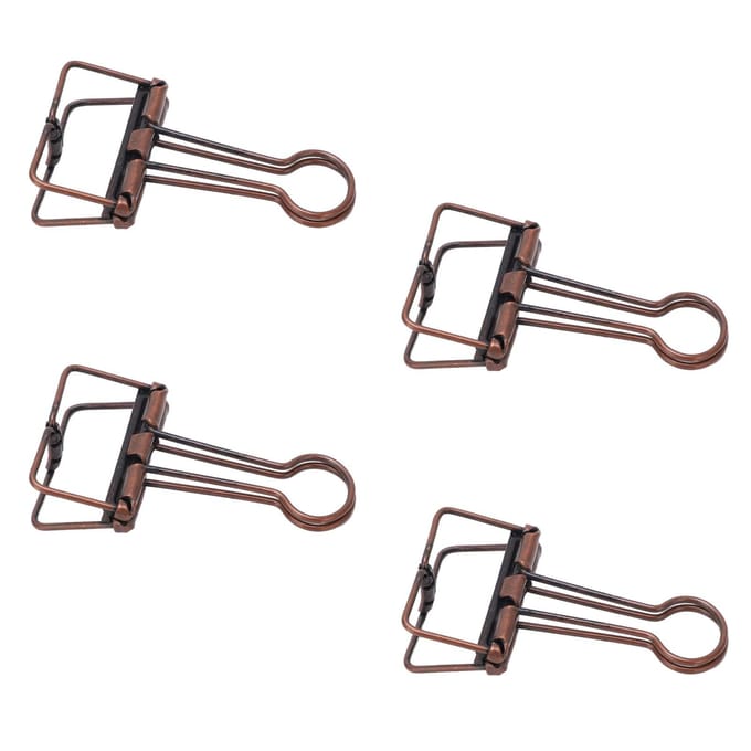 Lot de 50 pinces à reliure creuses en métal de 32 mm, force de serrage élevée, pour bureau et école rouge