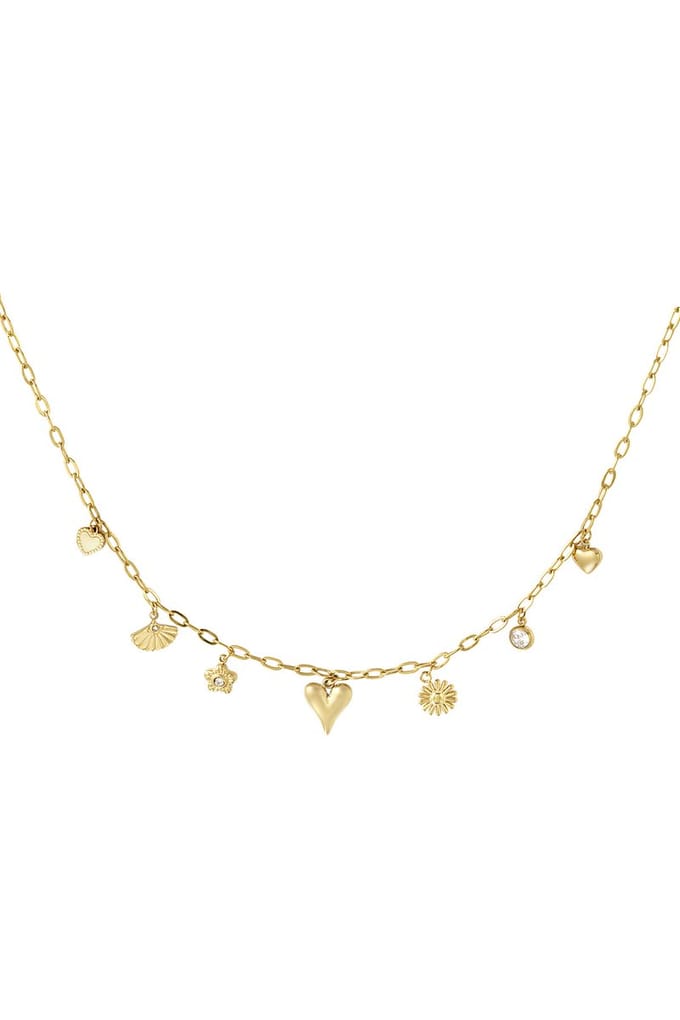 90NOTES - Island Vibes Charm Ketting - goudkleurig
