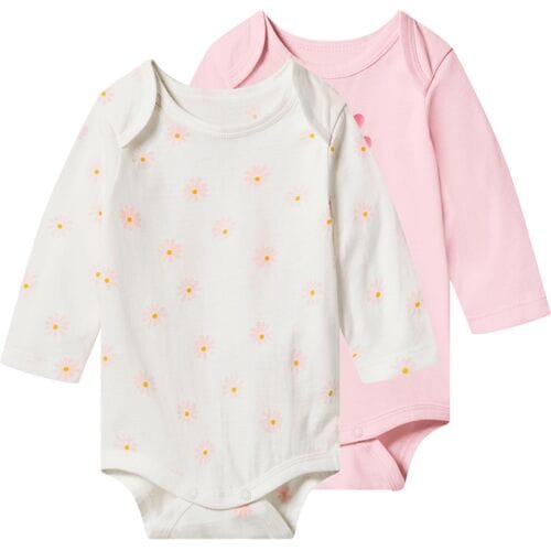 LUPILU Set van 2 baby rompers (Lichtroze, 62/68)