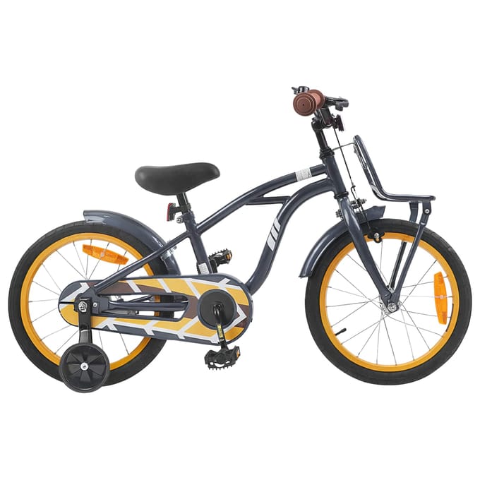 vidaXL - Kinderfiets - 16 - Inch - voor - 4-6 - jaar - oud - Donkergrijs