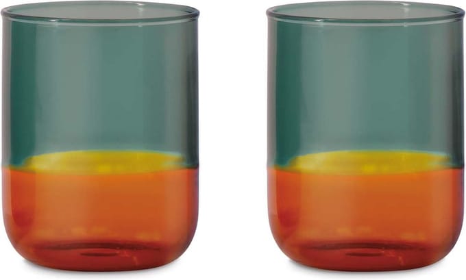 Remember - Glazen Set van 2 Stuks - Borosilicaatglas - Multicolor