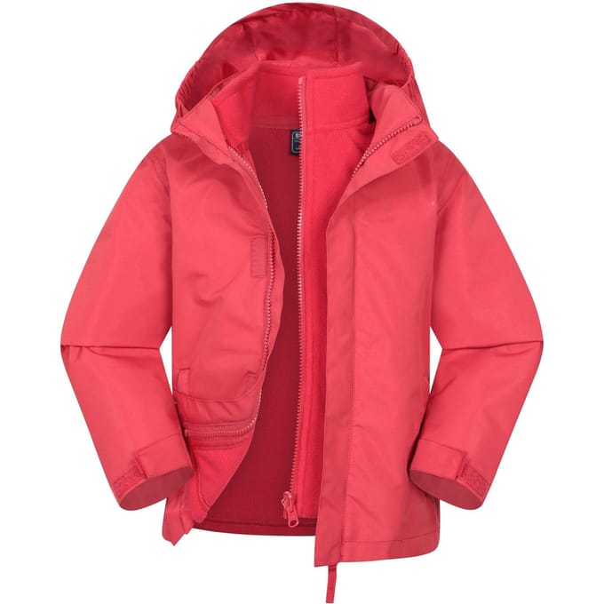 Mountain Warehouse Kinder/Kinder Fell 3 in 1 Waterafstotend Jasje (Actief Rood)