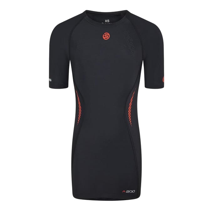 Skins Heren A200 Compressie Fitted T-shirt (Zwart)