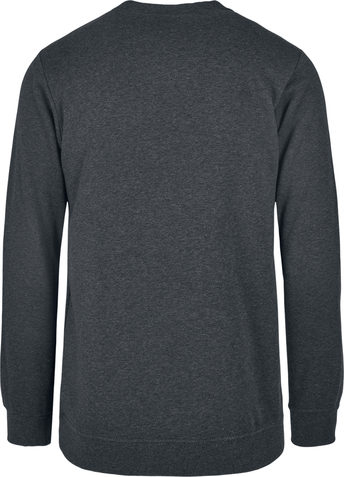 Urban Classics Sweatshirts - Basic Terry Crew - M tot 5XL - voor Mannen - donkergrijs gemêleerd