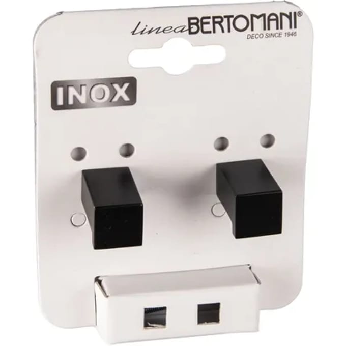 Bertomani Meubelknop - Rvs Zwart - 16x16mm - Set Van 2