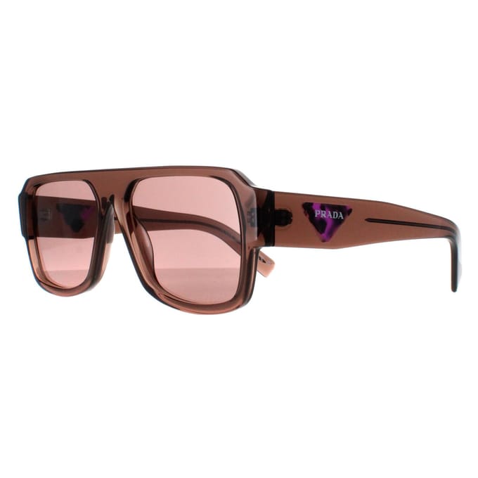 Prada PR22YS 17O60B transparant bruin lichtbruine zonnebril