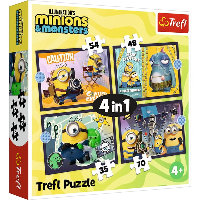 Puzzel 4 in 1 The Minions 3 12-15-20-24 stuks