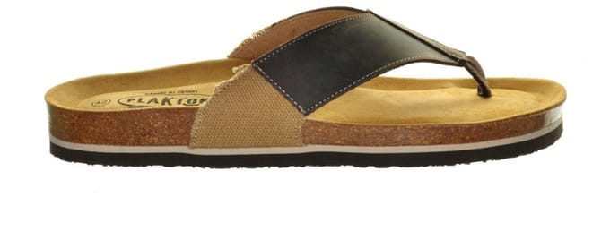 Teenslipper Bruin Leder Plakton maat 40
