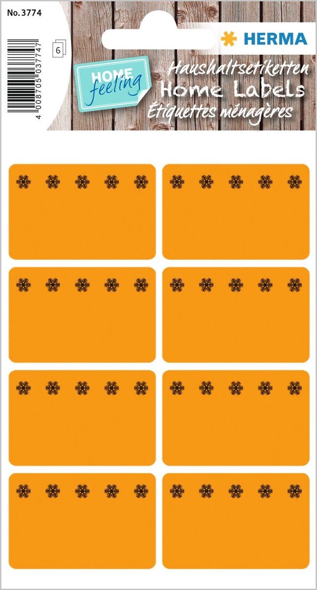 Etiket herma 3774 26x40mm diepvries oranje 48st | 10 stuks