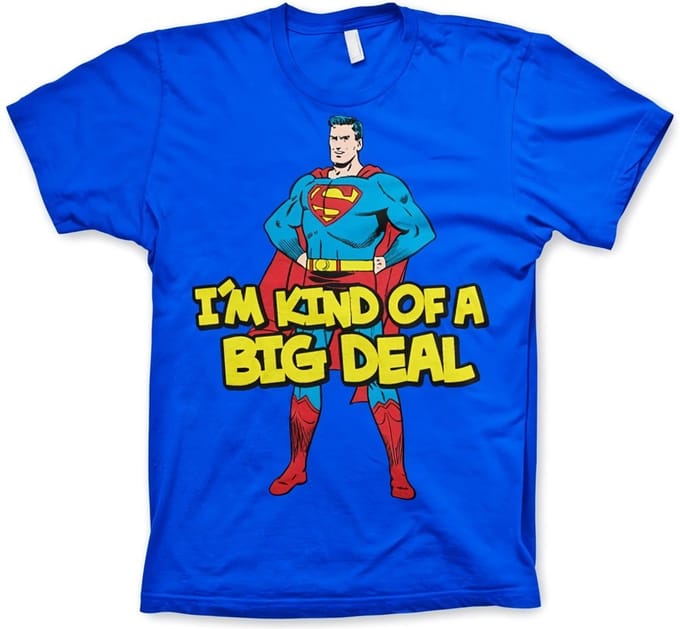 DC Comics Superman Heren Tshirt -S- I'm Kind Of A Big Deal Blauw