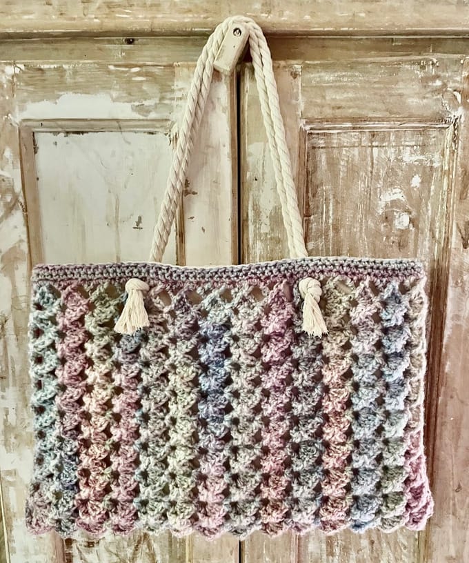 HAAKPAKKET TAS 'ANTIQUE PASTEL' CANVAS.