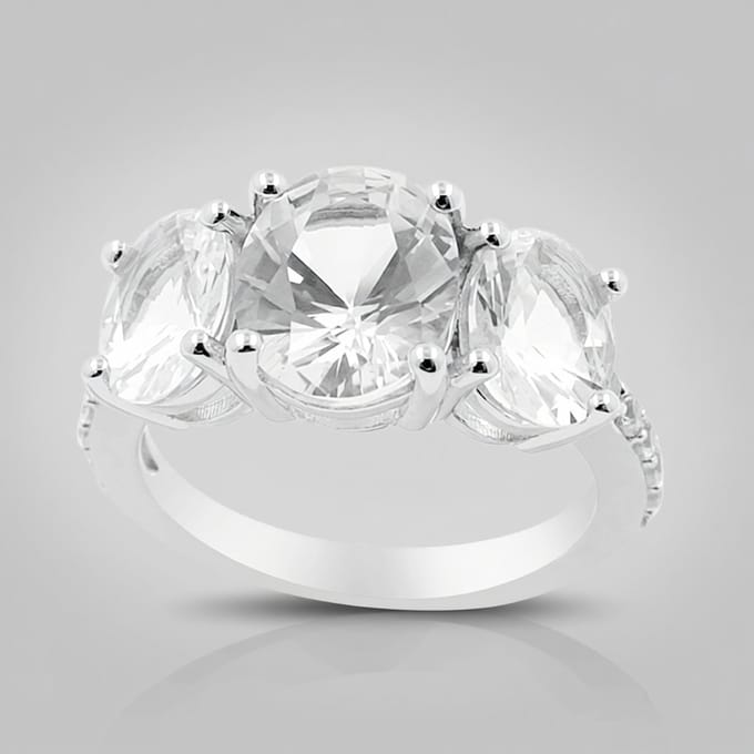 Danburiet Sterling Zilveren Ring 4.536ct