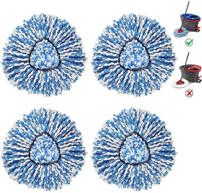 4 stuks Dweildoeken - Geschikt voor - microvezeldoekjes - machinewasbaar - blauw