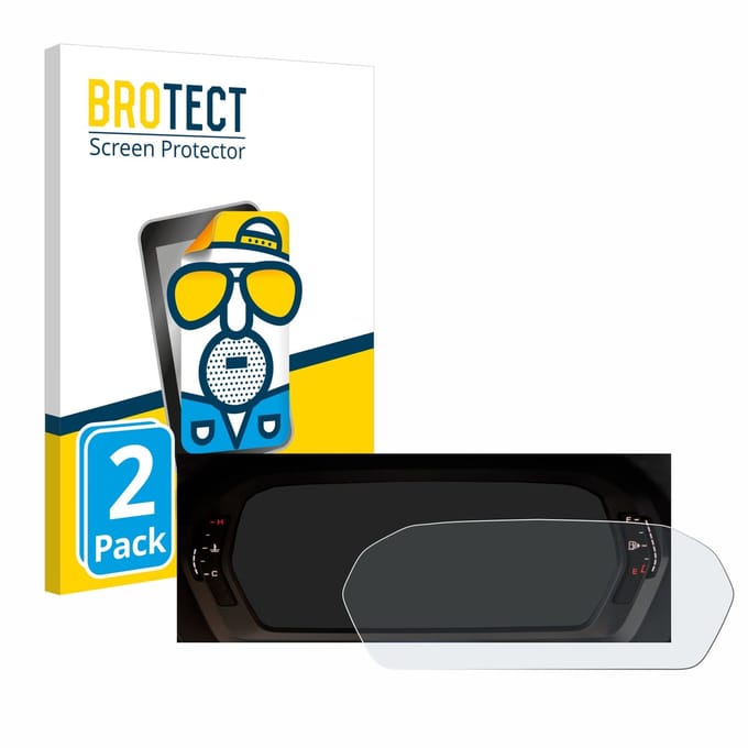 BROTECT - Screenprotector voor Audi A3 2023 Virtual cockpit - Folie Beschermfolie matte 2 Stuks