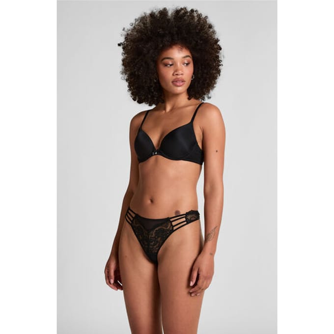 Hunkemöller Dames Lingerie String Briar - Zwart - maat M