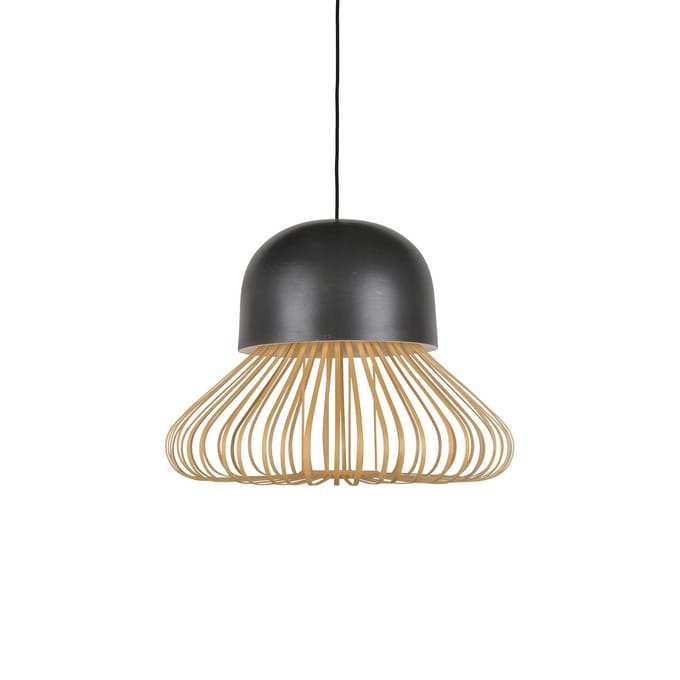 Forestier hanglamp Anemos L, donkergrijs, Ø 55 cm, E27