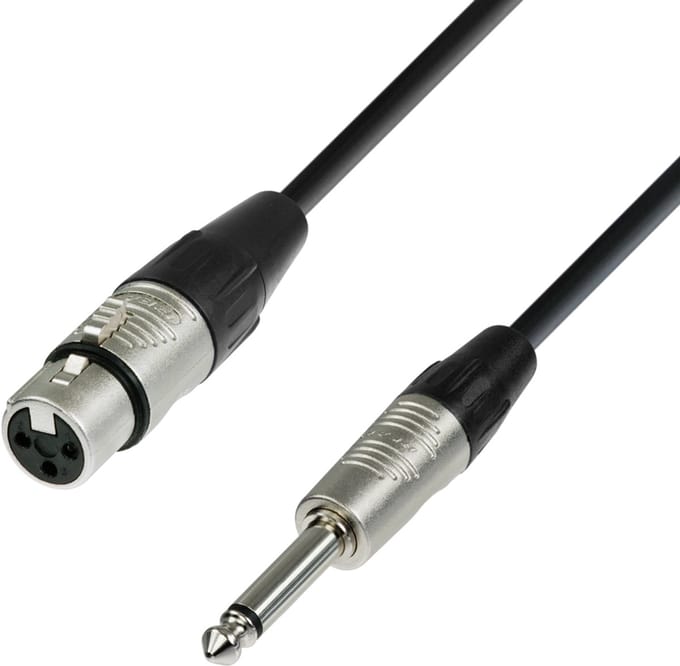 Adam Hall 4 STAR MFP 0300 Microfoonkabel | Rean® XLR vrouwelijk x jack TS | 3 m