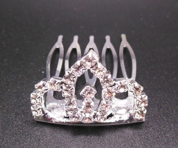 Tiara mini kroontje met strass